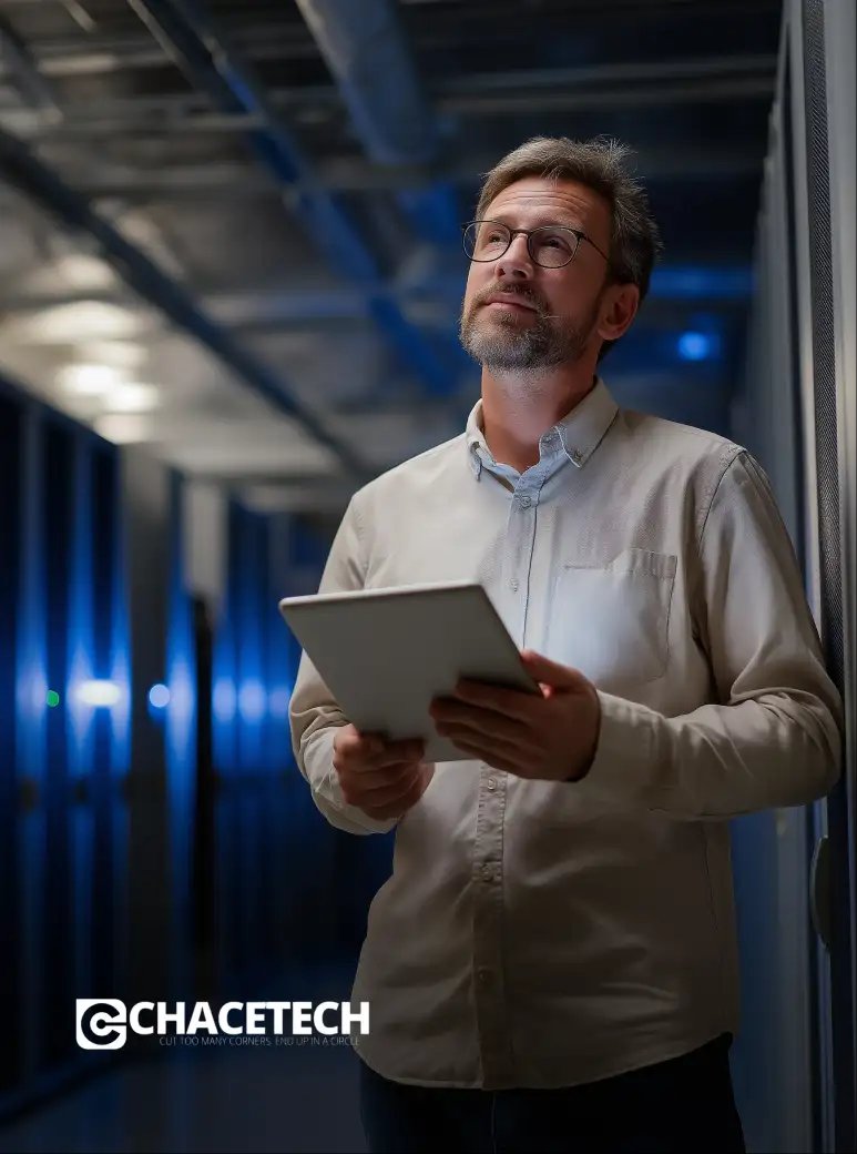 A team member resolving urgent IT issues, showcasing our 24/7 Emergency Support commitment.